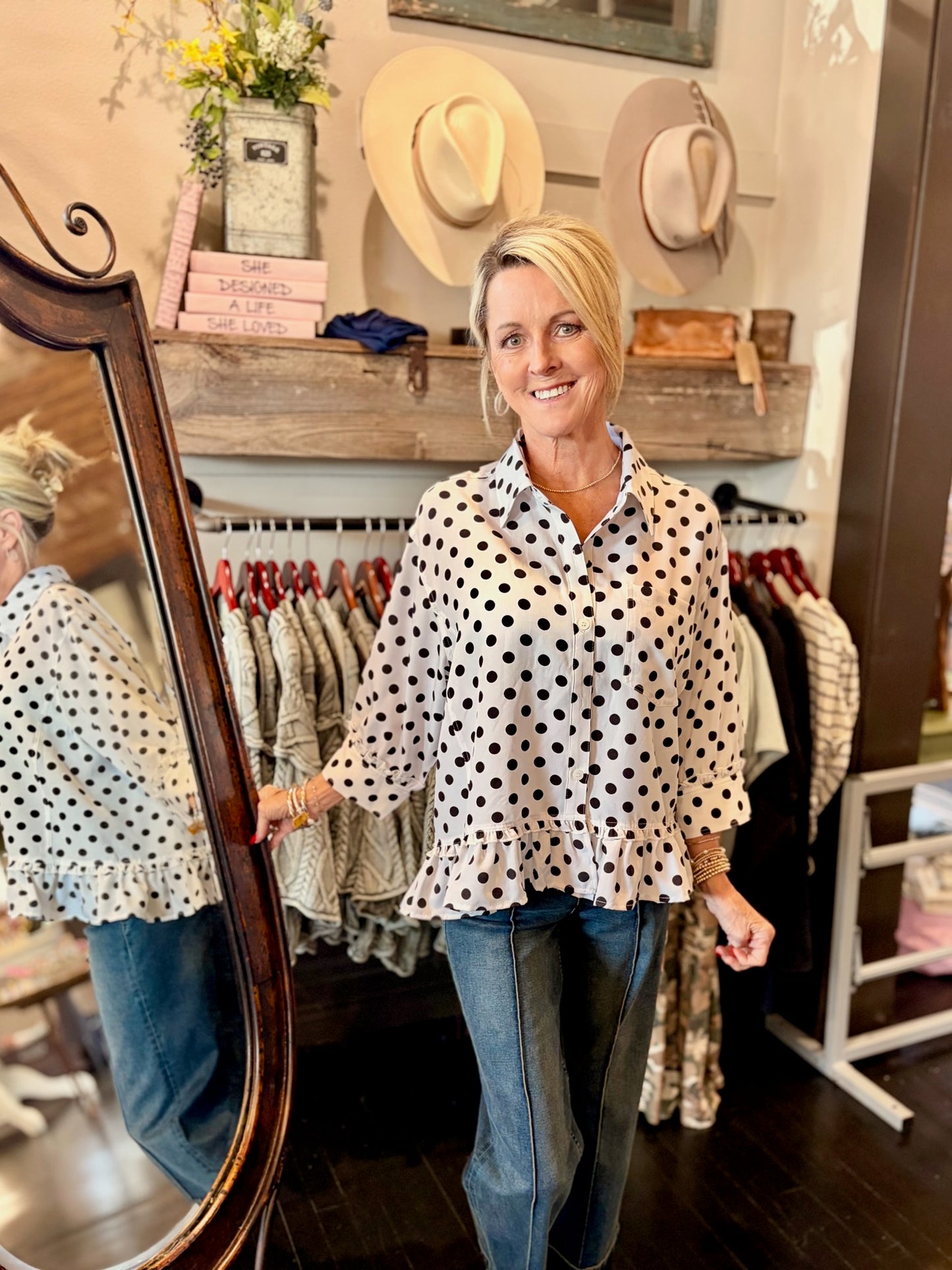 Ruffle Dot Top