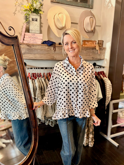 Ruffle Dot Top
