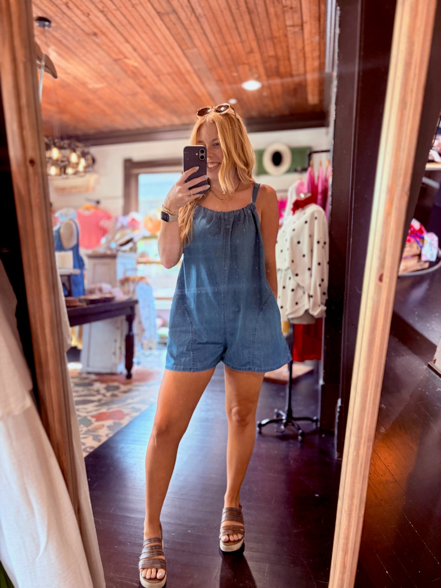 Blue Jean Baby Romper