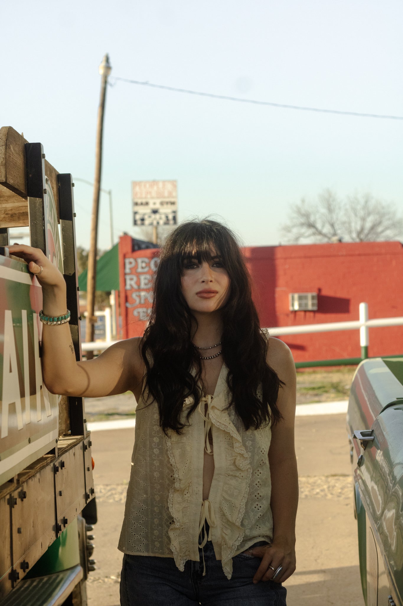 Lacy Tie Sweater Top