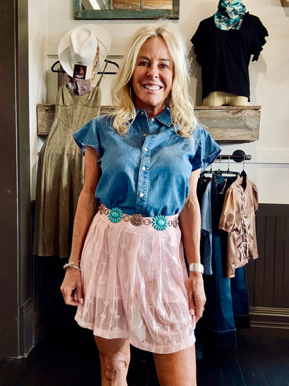 Dainty Denim Top