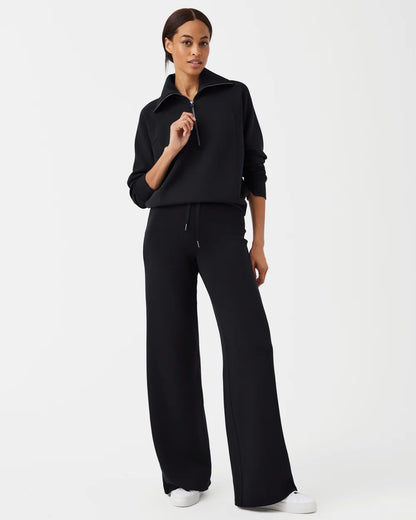 SPANX AirEssentials Wide Leg Pant in Very Black