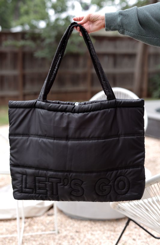 Carry All Puffer Tote- Let's Go (Midnight)