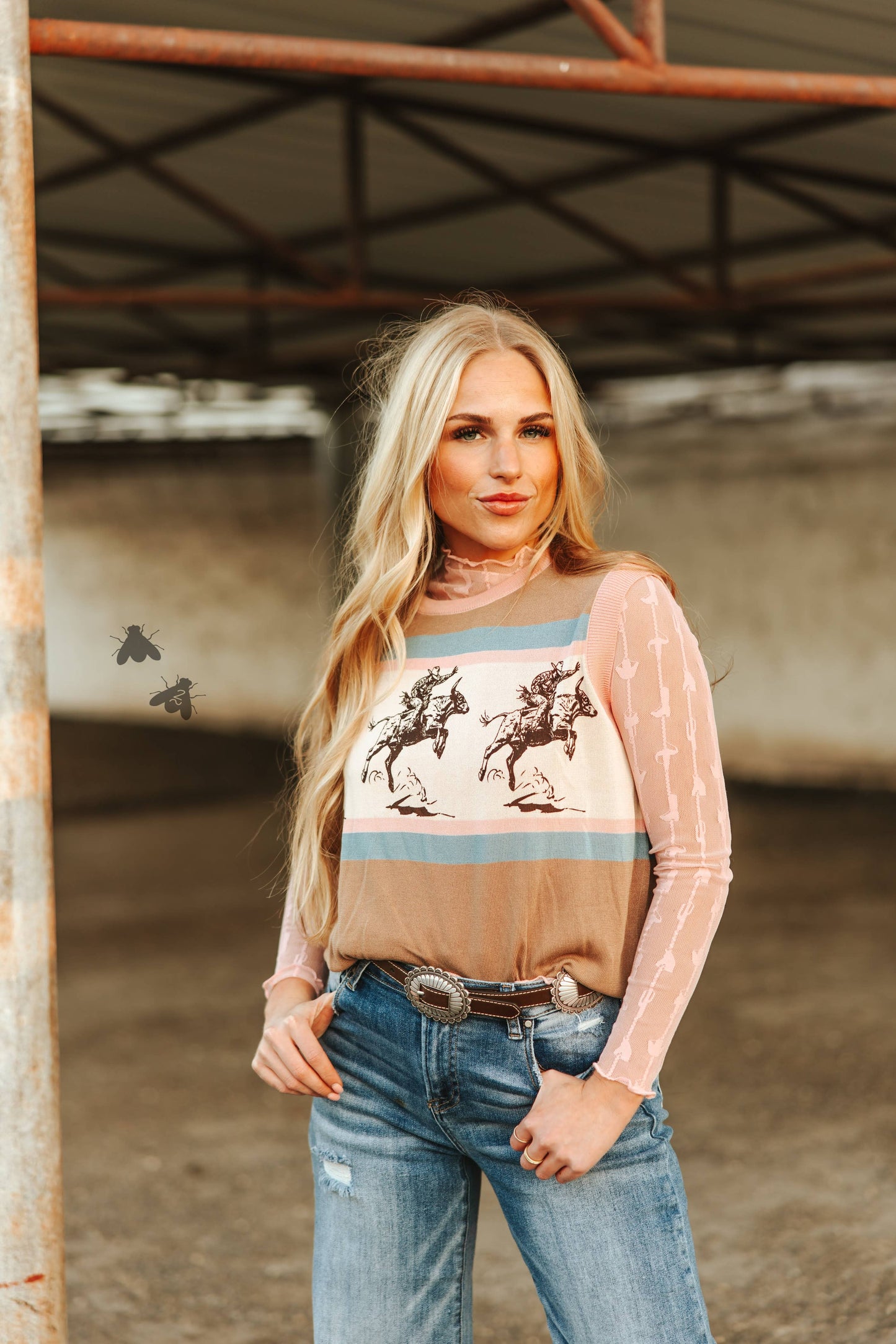Lariat Lace Mesh Top