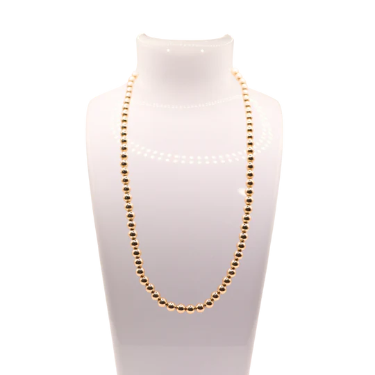 5MM Gold Beaded Necklace