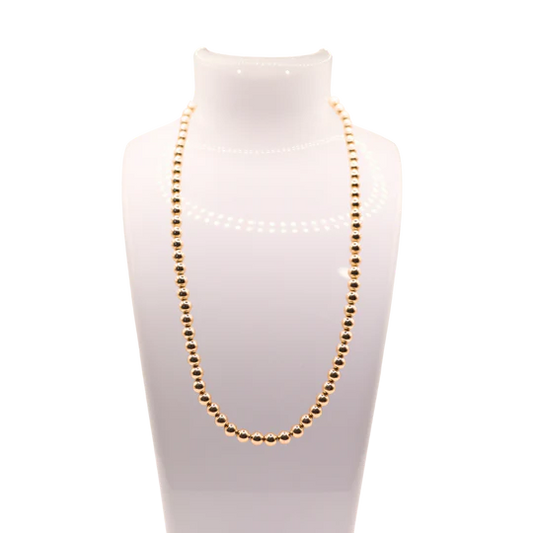 5MM Gold Beaded Necklace