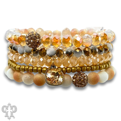 Five Strand Stone Crystal Bracelet