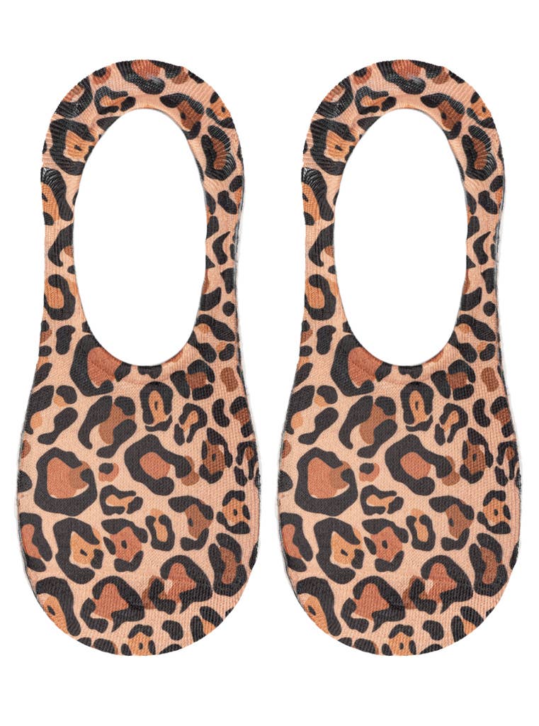 Leopard No-Show Socks