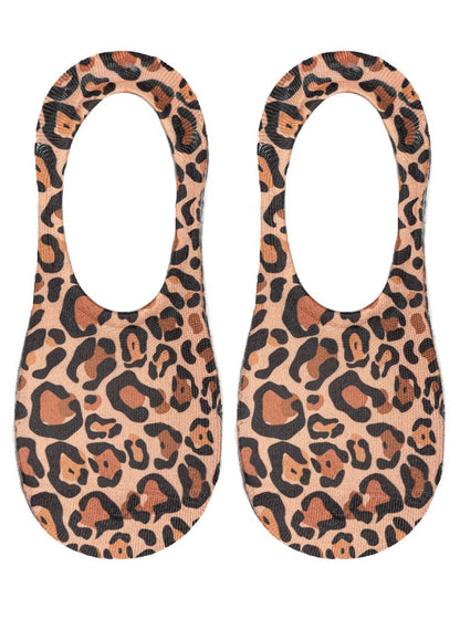 Leopard No-Show Socks