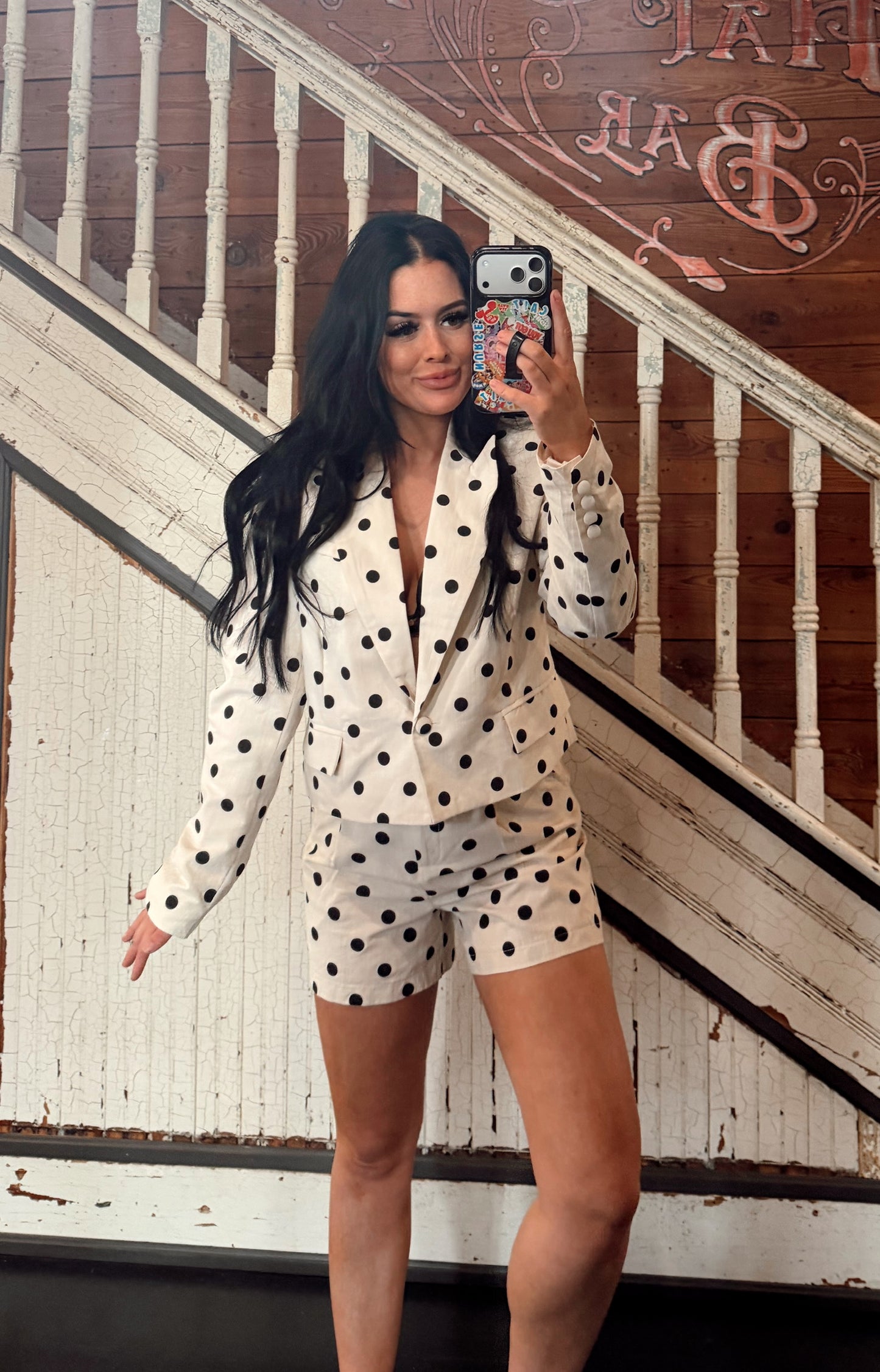 Elly Polka Dot Blazer