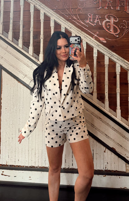 Elly Polka Dot Blazer