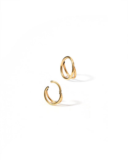 Huggie Earrings - Nylah Gold 8mm