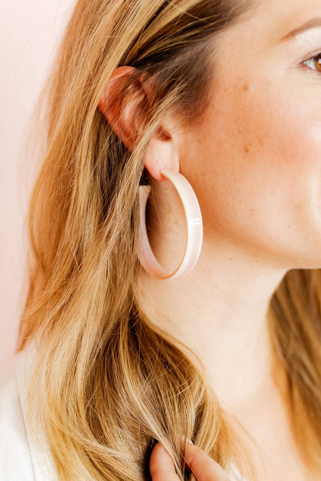 Ashley - Mega Hoop - Blush Satin