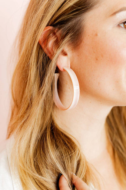 Ashley - Mega Hoop - Blush Satin