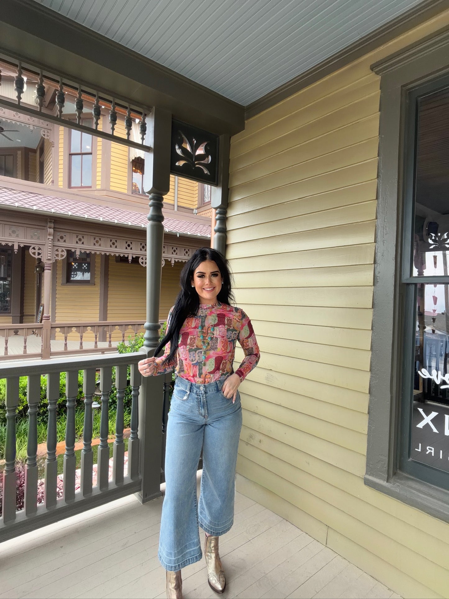 Kicking Boots Mesh Top