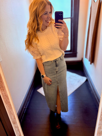 Thrill Ride Denim Skirt