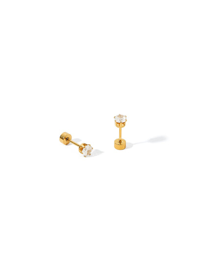 Screwback Stud Earrings - Helen Gold