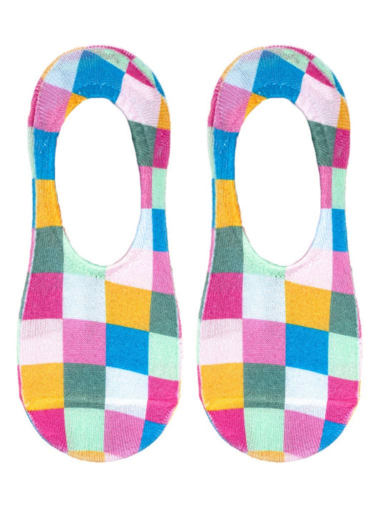 Multi Check No-Show Liner Socks