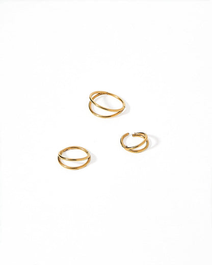 Huggie Earrings - Nylah Gold 10mm