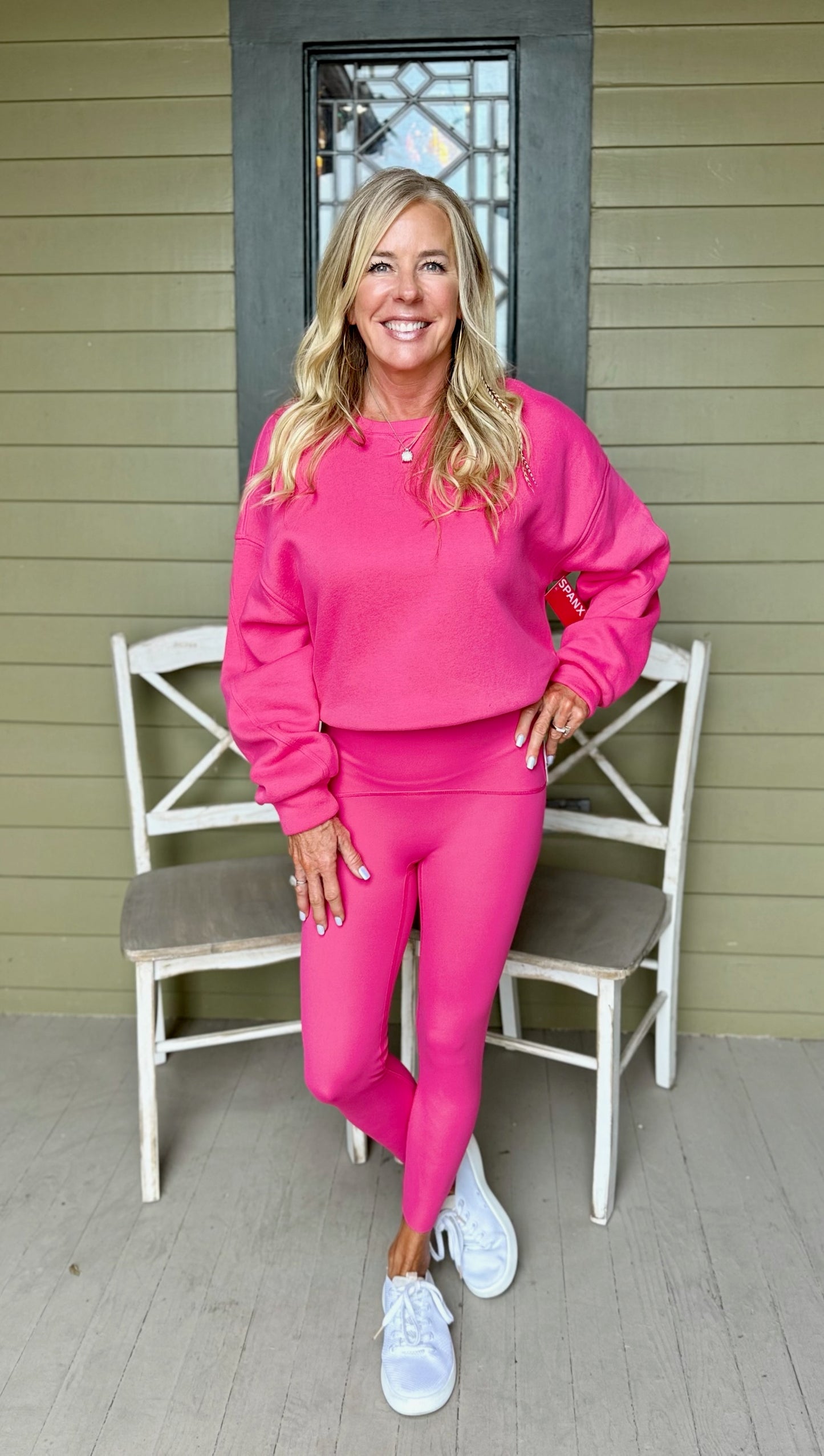 SPANX Siren Pink Crewneck