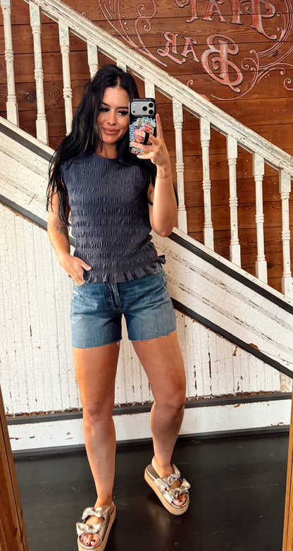 Muse Navy Top