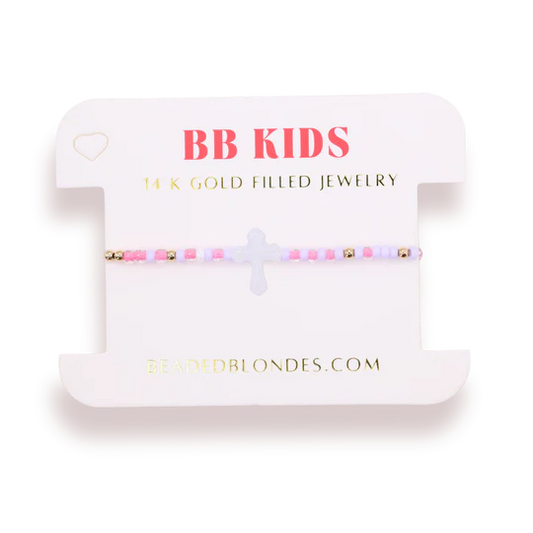 Pink Cross Bracelet (Kids)