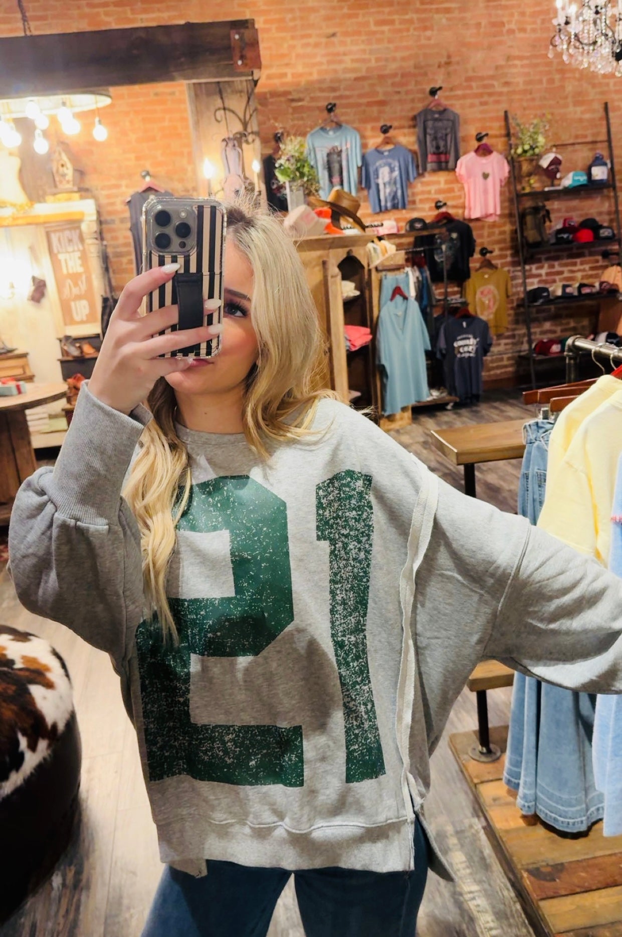 Faded Varsity Pullover