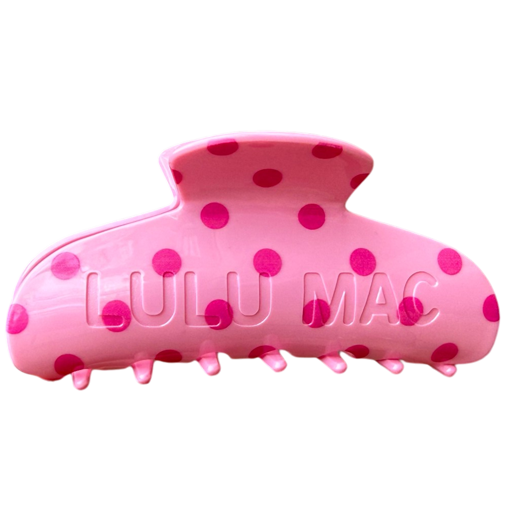LULU Hair Clip - Pink Dot