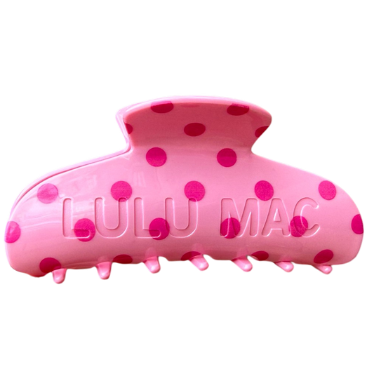 LULU Hair Clip - Pink Dot