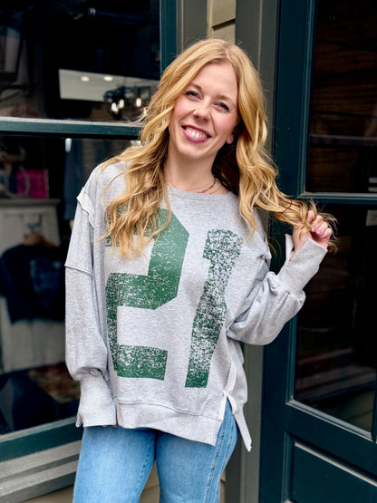 Faded Varsity Pullover