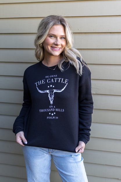 He Owns The Cattle Sweatshirt