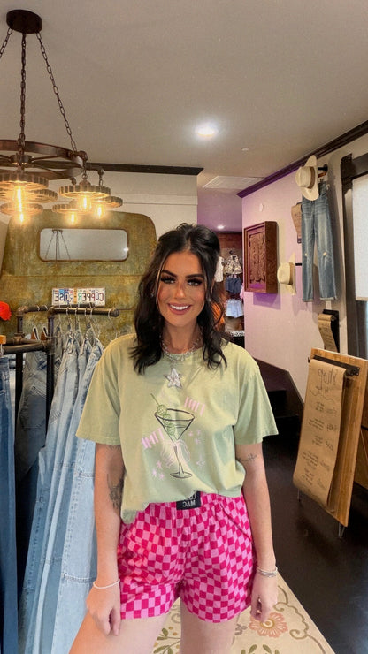 Fave Boxer Short - Pink Check