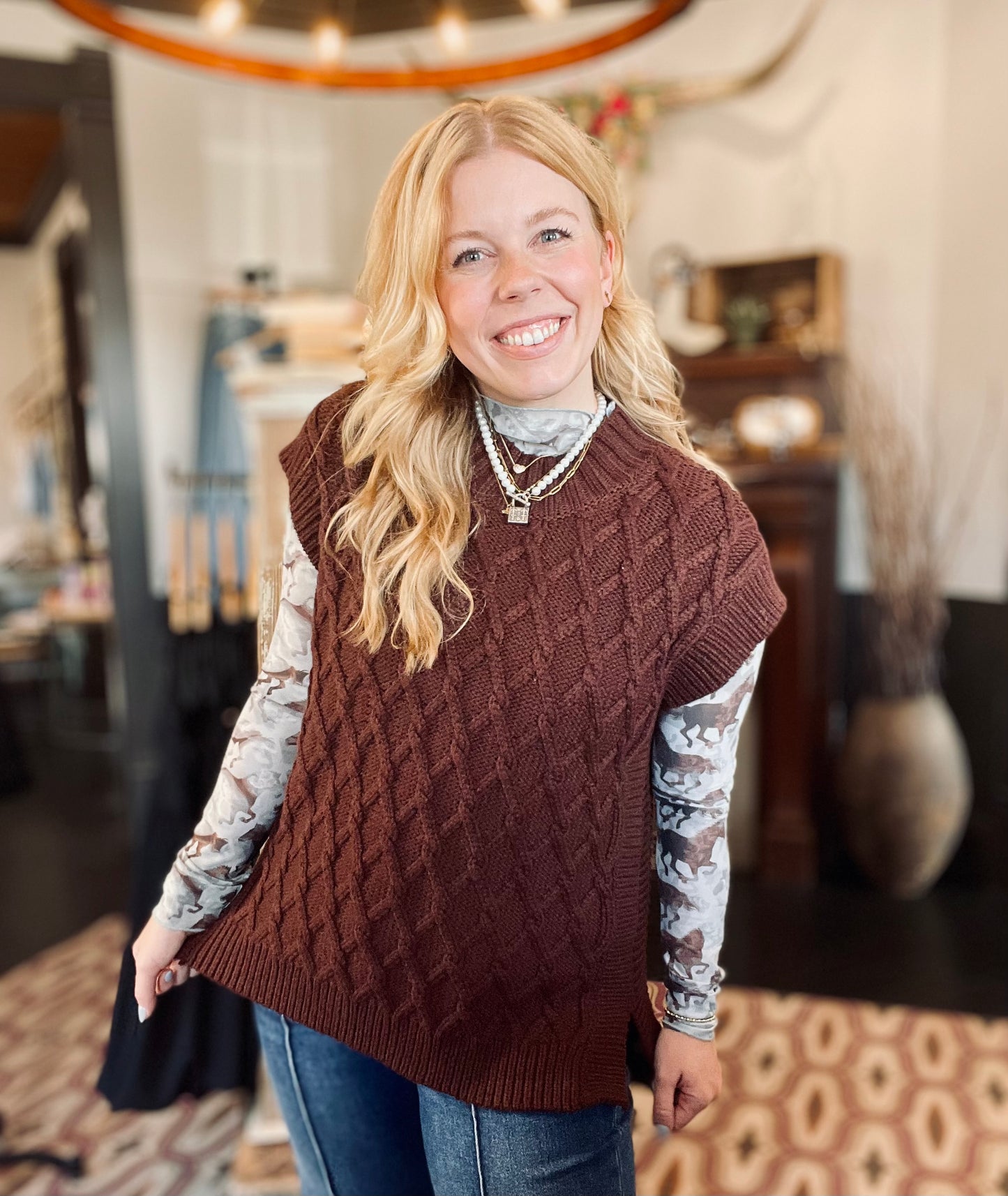 Cappuccino Sleeveless Sweater