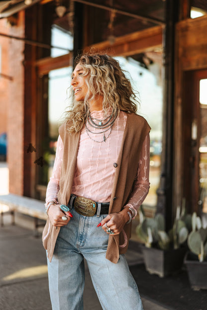 Lariat Lace Mesh Top