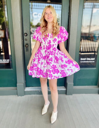 Elsie Blooming Puff Sleeve Dress