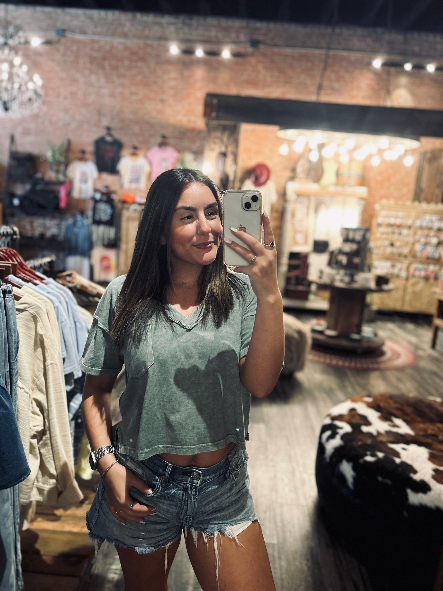 Roxy Pocket V-Neck