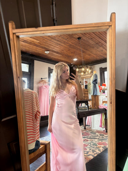 Make Me Blush Satin Dress