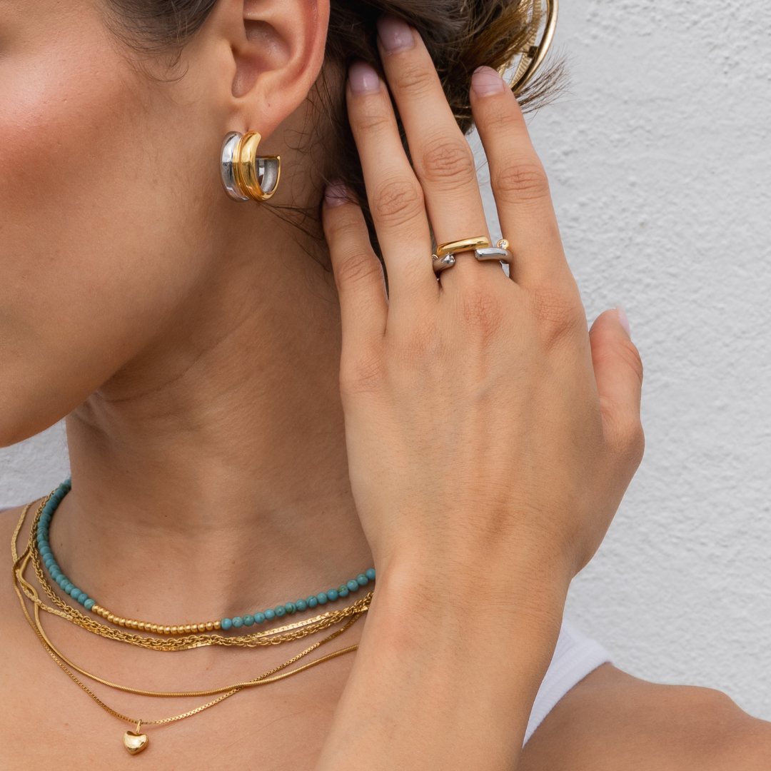 Waterproof Twin-Tone Hoops