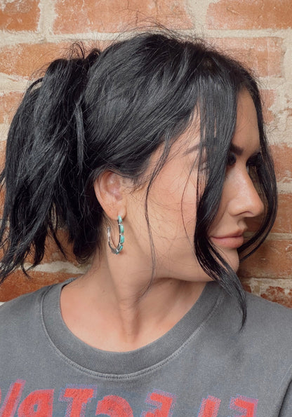 Turquoise Hoop Earring