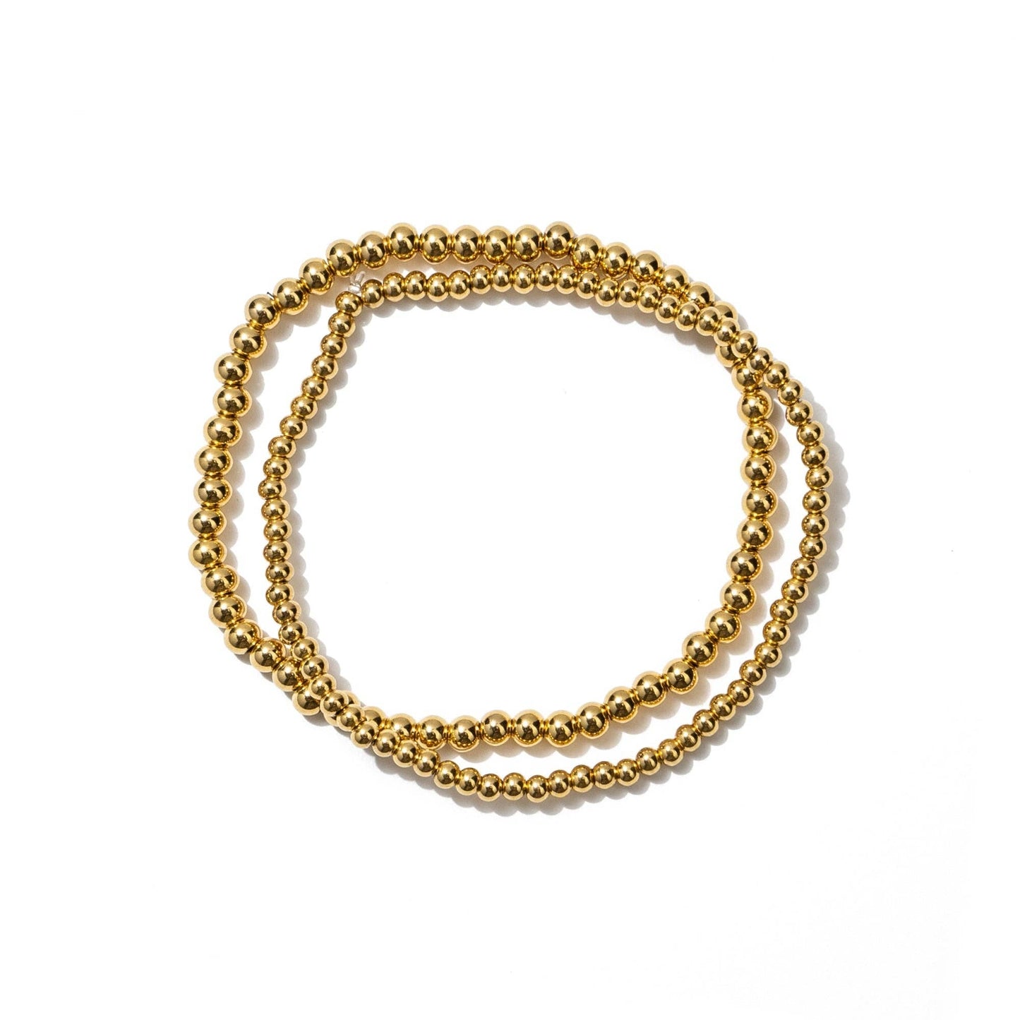 Waterproof Gold Double Beaded Bracelets