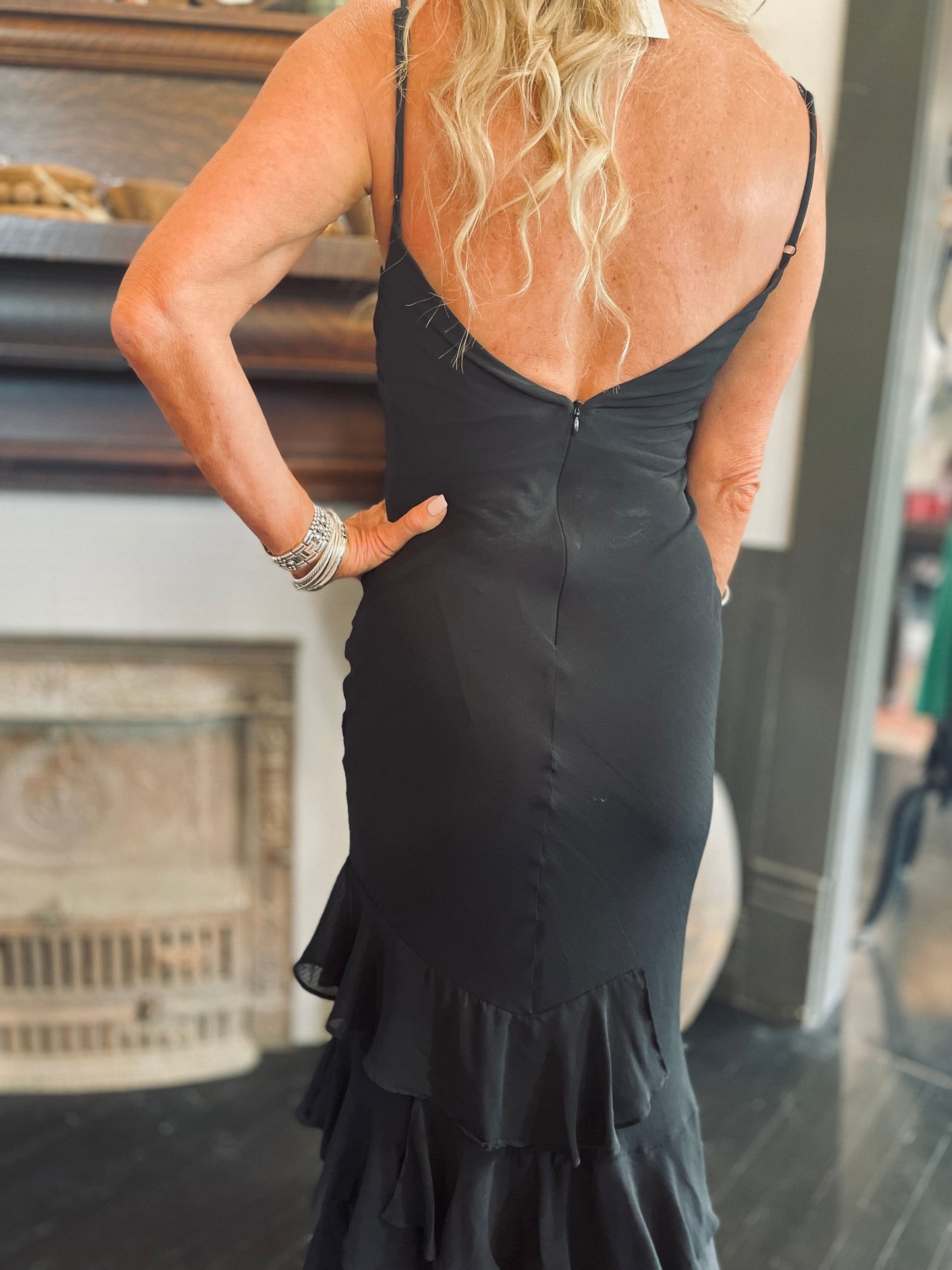Top Tier Ruffle Maxi Dress