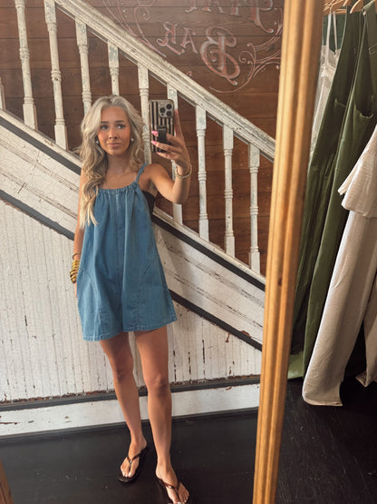 Blue Jean Baby Romper