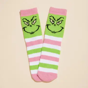 Grinch Fuzzy Holiday Socks