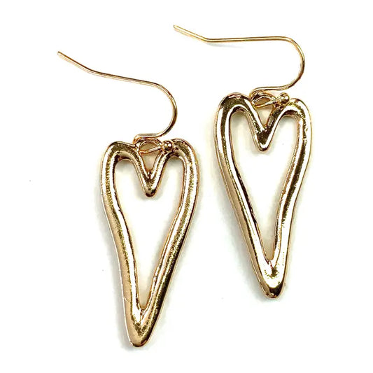 Gold Hearts Earring