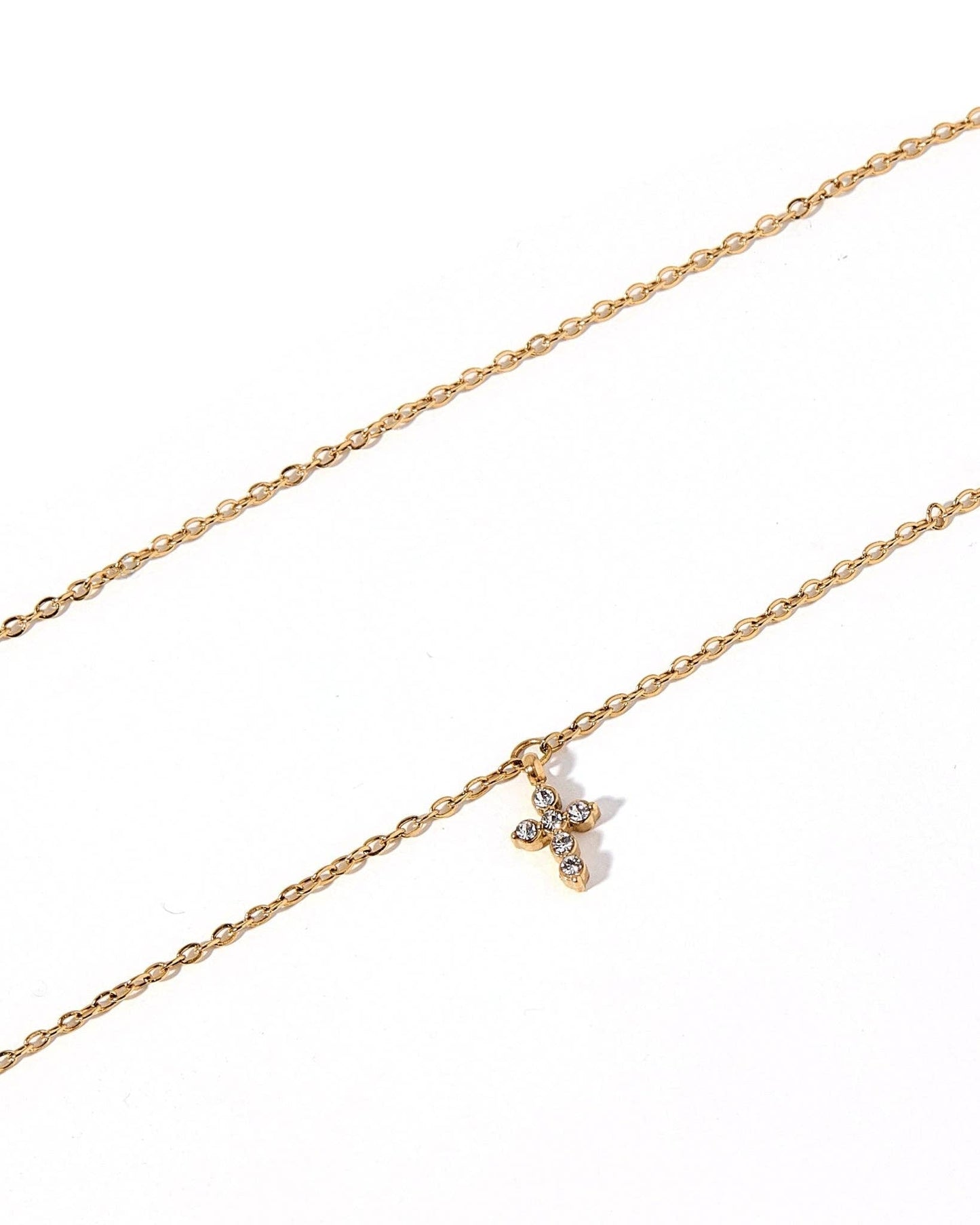 Necklace - Carly Cross Gold