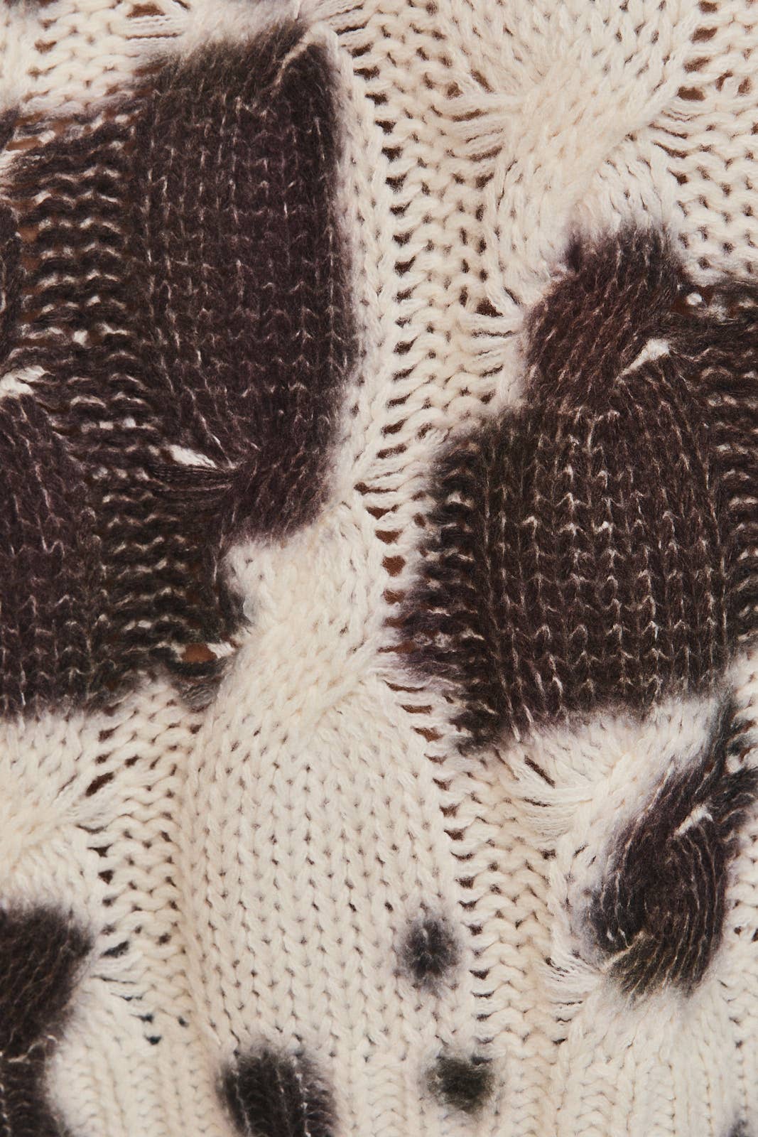 ANIMAL PRINT CABLE SWEATER