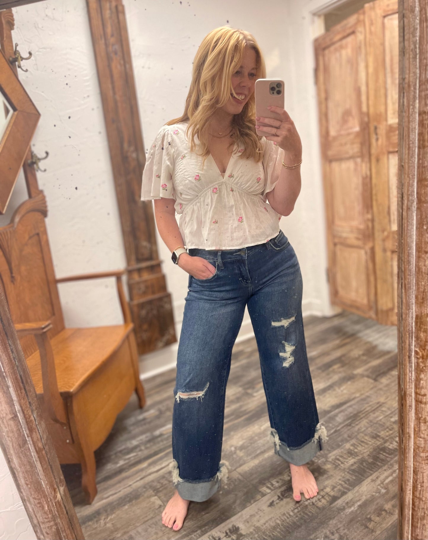 Logan Stretchy Wide Leg Jean