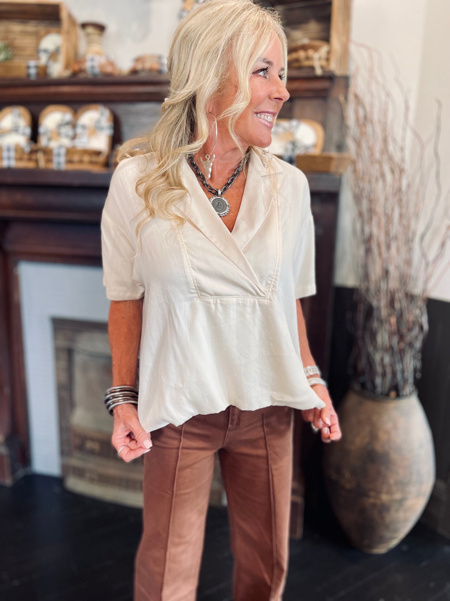 Chestnut Wide Leg Jean