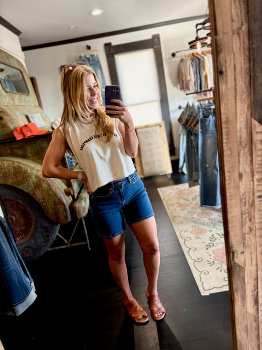 Livi Longer Denim Shorts