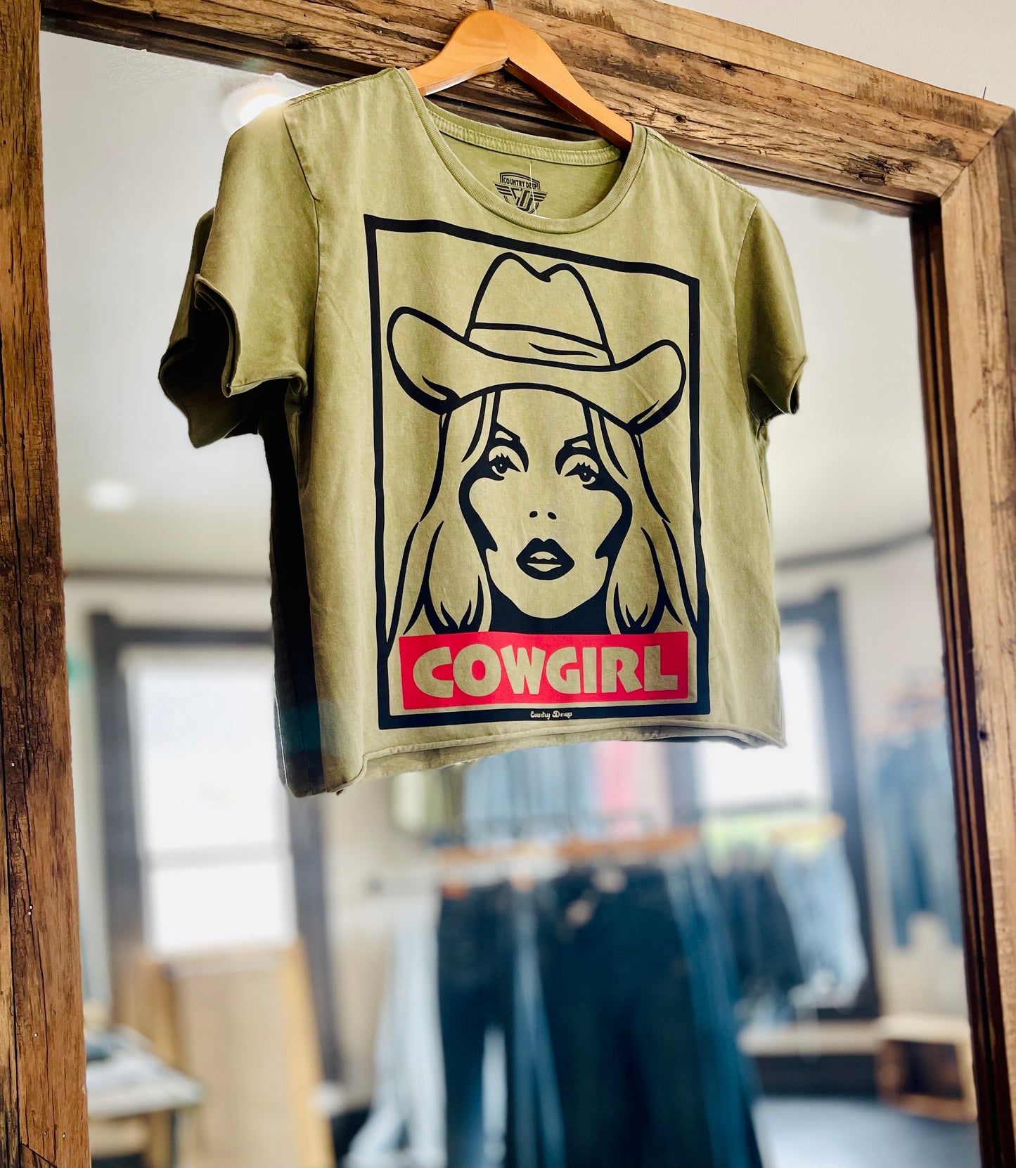 Neon Cowgirl Crop Tee